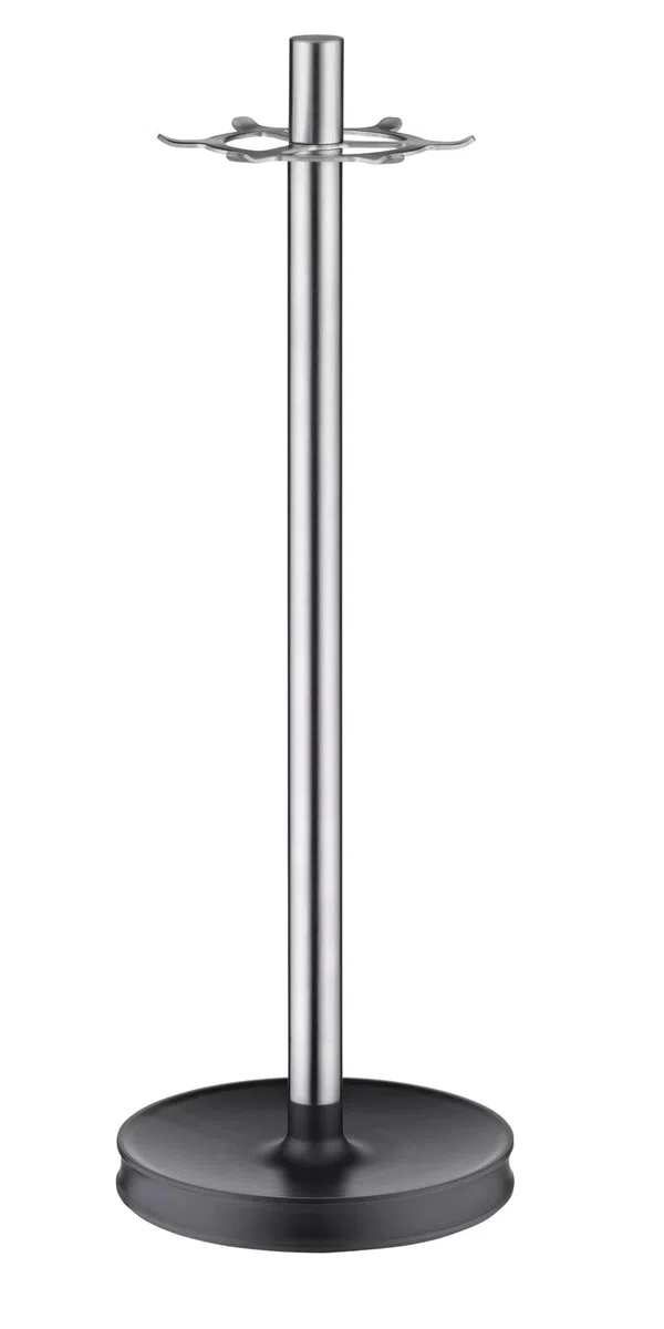WMF Depot Utensilienhalter 30 cm, 6 Aufhängungen, Drehständer, Cromargan Edelstahl, gummierter Fuß