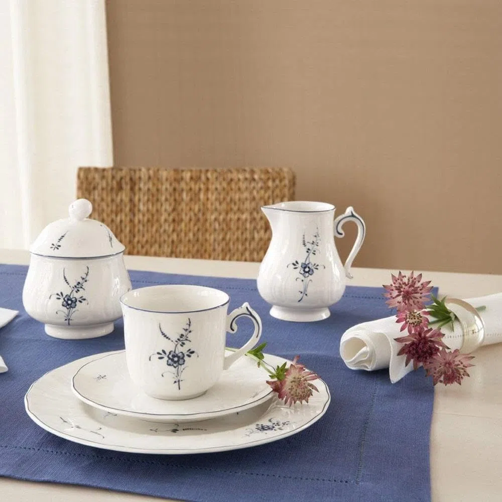 Villeroy & Boch Vieux Luxembourg Terrine, Premium Porzellan, weiß/blau