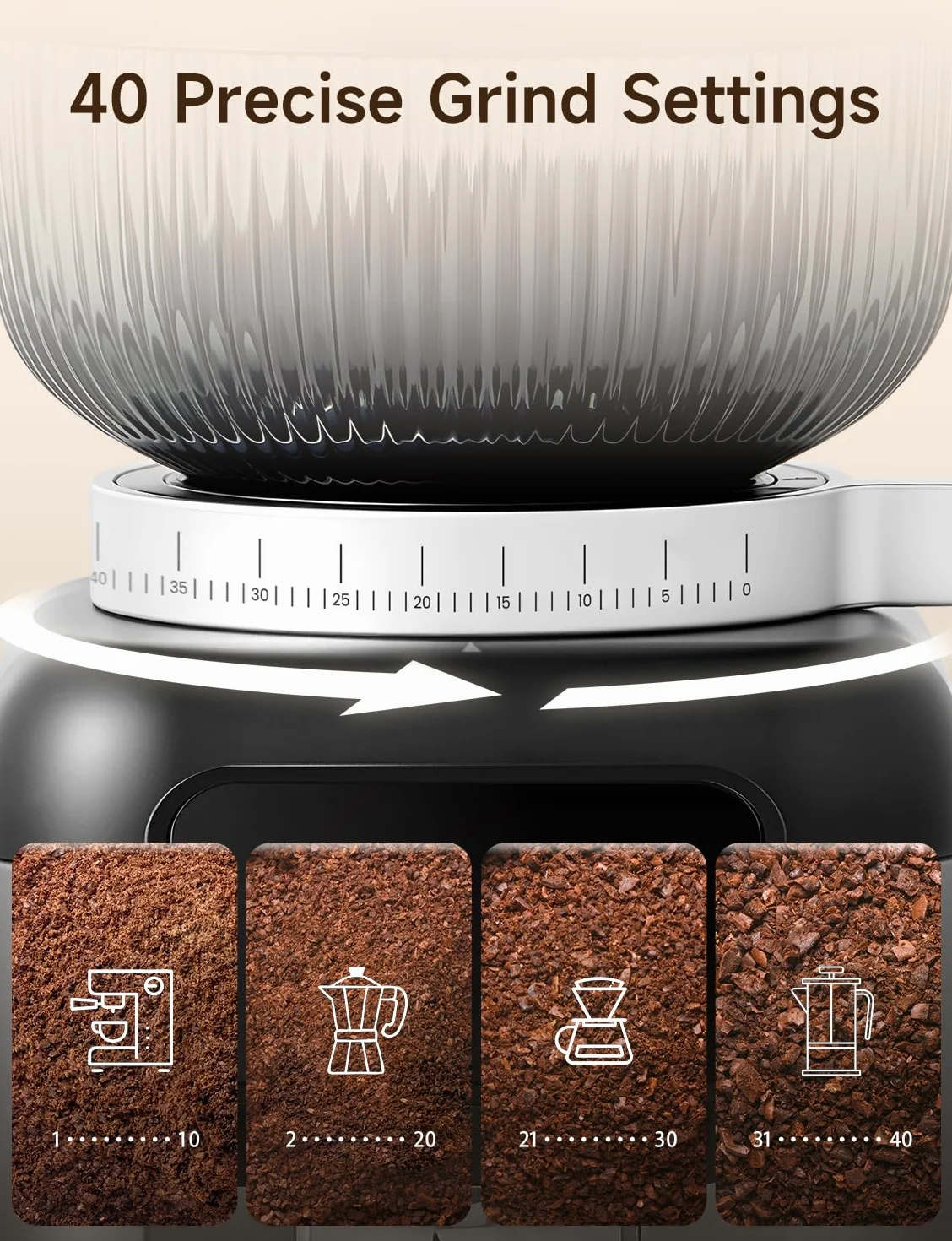 Neretva Siebträgermaschine 20 Bar Klein Edelstahl Professionelle Espressomaschine & Professionelle 40 Präzisionsschleife Kaffeemühle Elektrisch