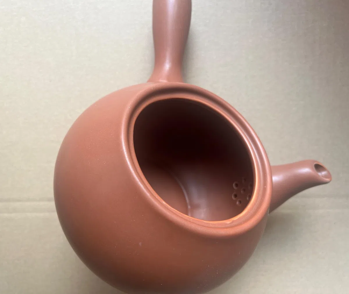 Japanische Teekanne Kyusu Grün Tee Kanne Handarbeit mit integriertem Teesieb Einhandkanne