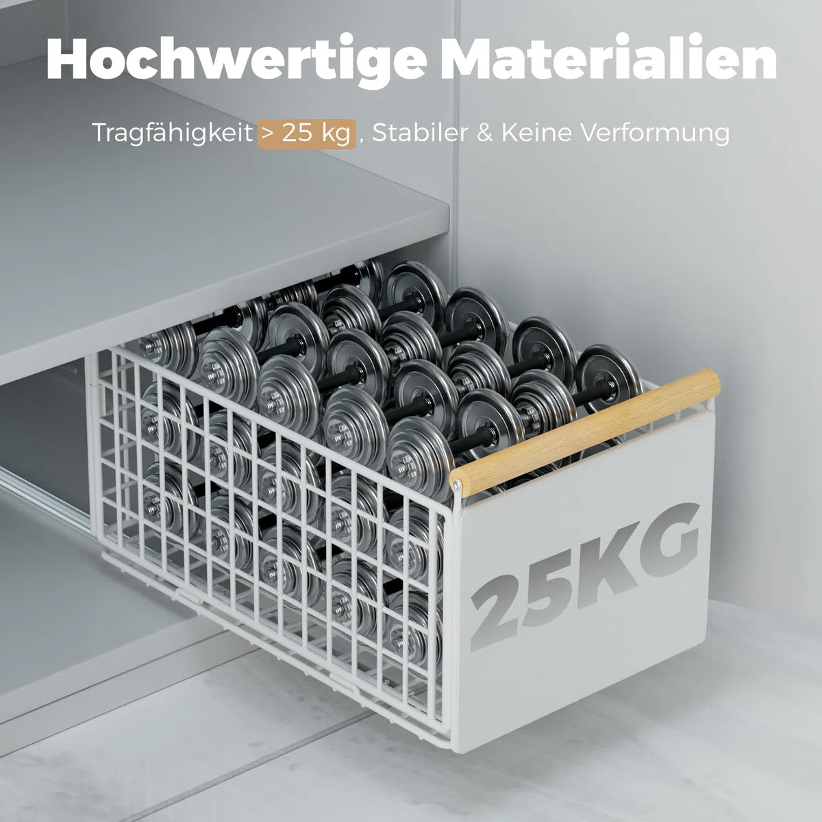 Teleskopschublade, Ausziehbare Schublade für Küchenschränke, Slide Out Cabinet Organizer mit Griff & Kleber, Schubladen Aufbewahrungsregal für Küche Pantry, Kein Bohren (L: 23.5x39.5x19.5 cm, 2 Stück)