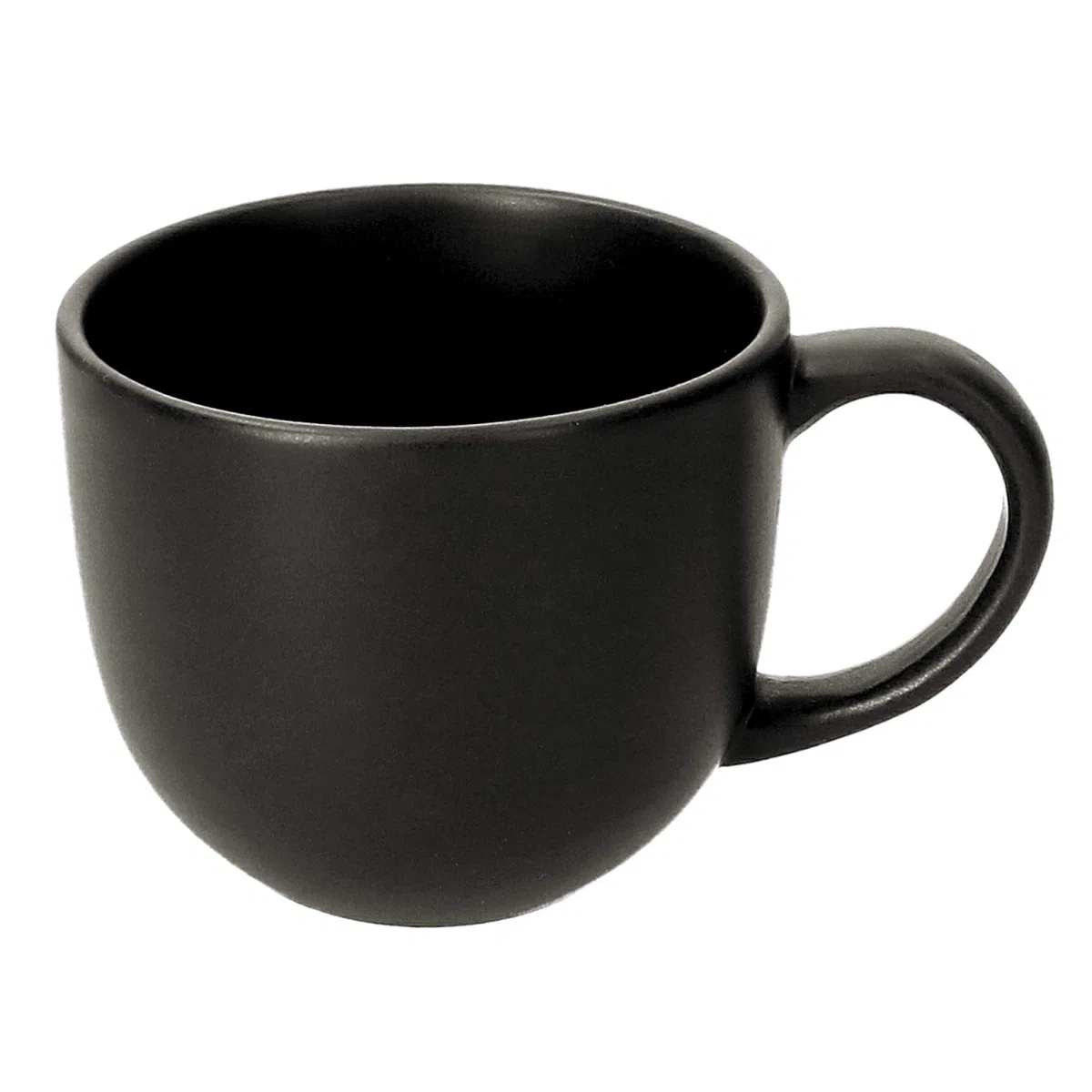 MamboCat 18-teiliges Kaffee-Service Lampart Nero I modernes Steingut-Geschirr-Set für 6 Personen - im modernen Ethno-Stil I Tassen Unterteller Kuchenteller I Kaffeeservice 6 Personen Schwarz matt