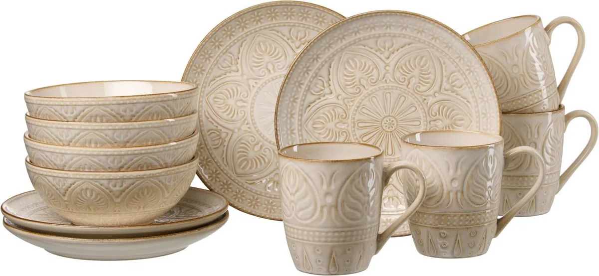 Ritzenhoff & Breker Frühstücksservice Omara | 12-teilig | beige