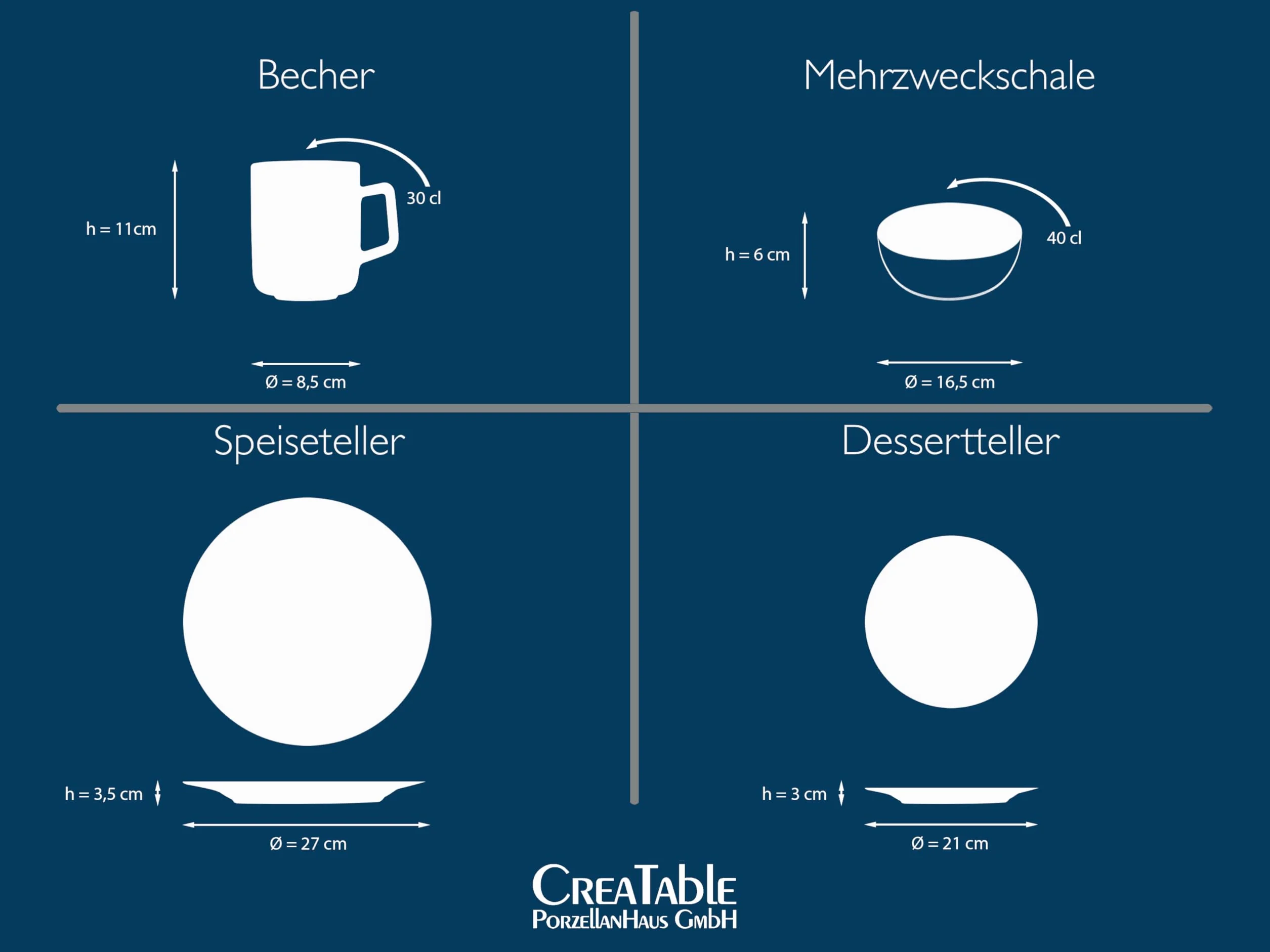 CreaTable, 25863, Serie Caldera Grün, 8-teiliges Geschirrset für 2 Personen, Kombiservice aus Steinzeug, spülmaschinen- und mikrowellengeeignet, Qualitätsproduktion